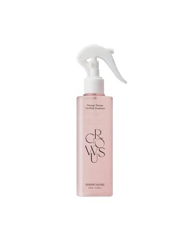 GROWUS Damage Therapy No-wash Treatment  Leave-In to Repair Frizzy  Damaged Hair  Heat Protectant Spray  8.45 fl.oz  Bulgarian Rose Scent  Free from Paraben  Sulfate