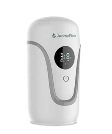 AromaPlan Portable Diffuser - Waterless Essential Oil Diffuser for 250 sq. ft. Small Room - Aromatherapy Scent Nebulizer with 4 Mist Levels for Office, Spa, Bedroom, Bathroom, Apartment-White White Portable 250 Sq.ft.