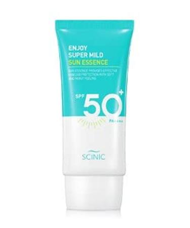 Scinic Enjoy Super Mild Sun Essence SPF 50+ PA ++++ 50ml - UVA/UVB Protection Soft & Mild Feeling Sunscreen Korean Cosmetics K -Beauty