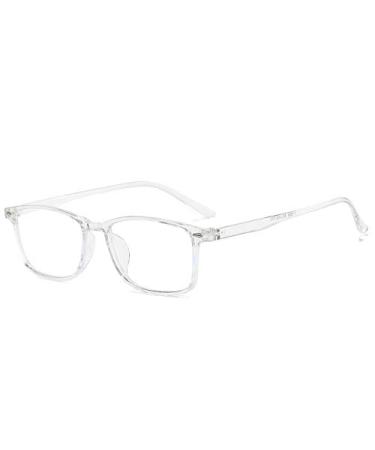 Suertree Blue Light Filter Distance Glasses Lightweight Nearsighted Glasses Fashion Myopia Glasses for Women Men Clear -6.0 Diopter