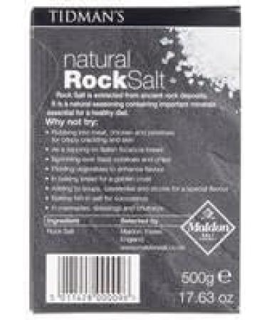 Tidman's Natural Rock Salt | Coarse Crystals | Natural Seasoning | Healthy diet | 500g (Pack of 3) - Buy Online on GoSupps.com
