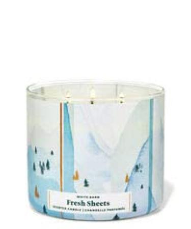Fresh Sheets 3 Wick Candle 14.5 oz / 411 g (Made with Natural Essential Oils)