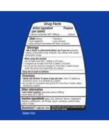 Equate Antacid Tablets Ultra Strength Tropical Fruit Flavors Chewable Tablets 1000 mg 160 Count (Pack of 2) - Buy Online on GoSupps.com