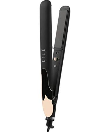 Elle 1" ceramic flat iron For Silky Smooth Hair Get Salon Quality Results 30 s Heat up Time Black Black Flat iron