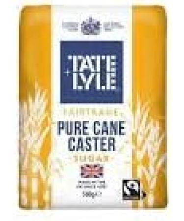 Tate & Lyle | Fairtrade Cane Sugar Caster Sugar 500g | Fairtrade Pure Cane Sugar | made from the juice of the sugarcane plant and nothing else - Buy Online on GoSupps.com