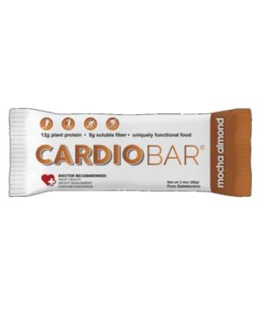 Cardio Bar | Meal Replacement Energy Protein Bar - Delicious Satisfying Heart Healthy Functional Food for Energy Performance Overall Wellness | Mocha Almond (12) Bars