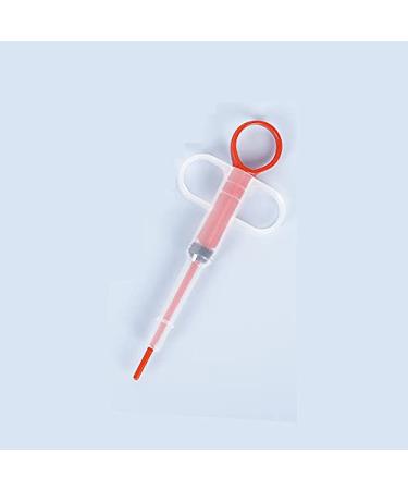 DDBuy Pet Medicine Feeder Silicone Tip Syringes Pills Feeding Dispenser Tool with 2 Soft Silicone Tip Feeding Kit for Dogs Cats Baby Animals (Red)