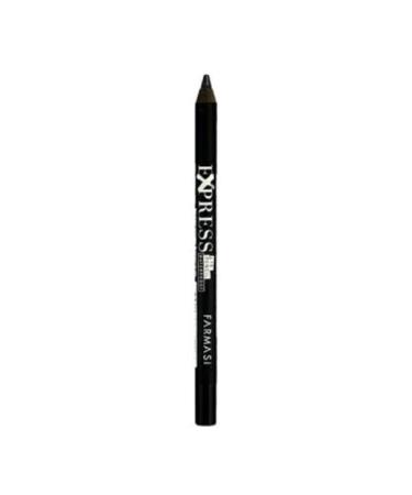 FARMASi Express Waterproof Eye Pencil  Waterproof  Fade-Proof Eye Makeup  Easy to Sharpen Liner Pencil  Long Lasting  Smudge Proof Eye Liner  0.04 oz / 1.14 g (Black)