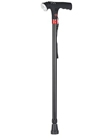 Telescopic Non Slip Crutches Crutches Old Man Single Four Feet Multi-Function Anti-Skid Retractable Light Alarm for Arthritis Elderly Seniors & Handicap (Color : C) The New Independence