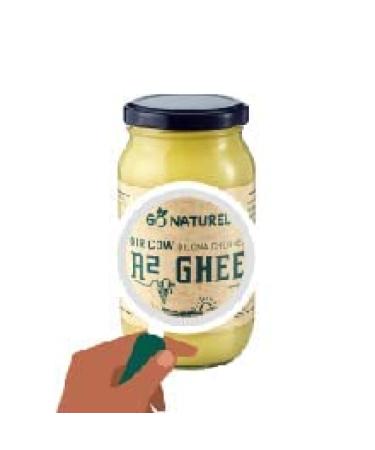 Buy Go Naturel Premium A2 Gir Kuhfett | 400 ML | Vedische Bilona-Handauflaufmethode - Authentic Indian Ghee for International Shipping - Buy Online on GoSupps.com