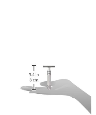 Edwin Jagger Double Edge Safety Razor with Knurled Short Handle + 5 Blades - Buy Online on GoSupps.com