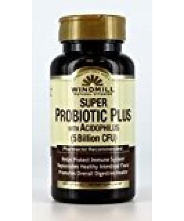 Windmill Natural Vitamins Super Probiotic Plus with Acidophilus (5 Billion CFU) 60 Capsules (Pack of 2)