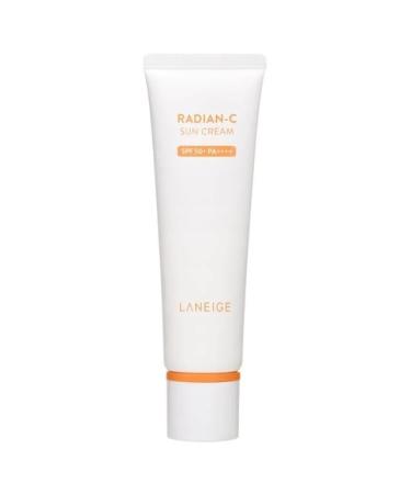 Radian-C Sun Cream Sunscreen Lotion UV Protection Moisturizer Lightweight Sensitive Skin Blemish Pigmentation Dark Spots Daily Makeup Travel Essentials Korean Skin Care 1.69 fl oz /50ml.