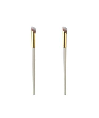 Under Eye Concealer Brush Nose Contour Brush Small 2Pack Nose Contour Brushes for Dark Circles Puffiness Face Eyebrow Puffy Eyes Liquid Foundation Cream Mature Skin Length Natural Light