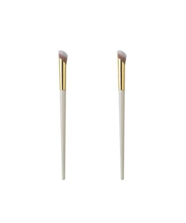 Under Eye Concealer Brush Nose Contour Brush Small 2Pack Nose Contour Brushes for Dark Circles Puffiness Face Eyebrow Puffy Eyes Liquid Foundation Cream Mature Skin Length Natural Light