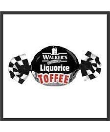 Walkers Liquorice Toffee Sweets 200g Bundle with TinTastic Silver Refillable Window Lid Tin Individually Wrapped and Gluten-Free Creamy Treat for Home Desk or Travel - Buy Online on GoSupps.com