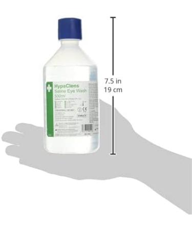 HypaClens Emergency Sterile Saline Solution Eye Wash Bottles Bulk Pack of 10 (500 ml) - 0.9% Sodium Chloride solution 500 ml (Pack of 10) - Buy Online on GoSupps.com