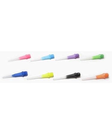 Gradient Color Strong L-Style Soft Tip Plastic Long Lippoint Dart Tips 40Pics (Black)