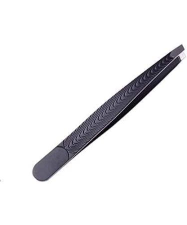 Black Stainless Steel Eyebrow Tweezers with Non-Slip Handle - Buy Online on GoSupps.com