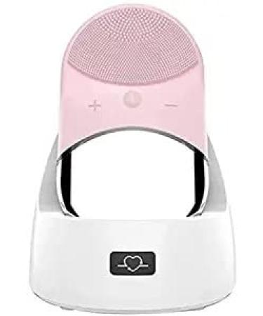 Dongng Facial Cleansing Brush Electric Silicone Face Scrubber Facial Massager Waterproof USB Rechargeble Face Scrubber Brush for Deep Cleanning Blackhead Remover Exfoliating (Pink)