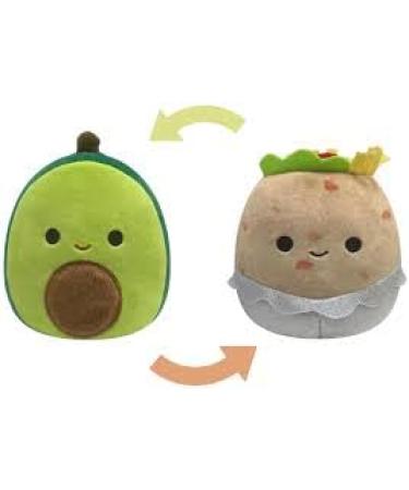 Squishmallows 7" Flipamallow Austin The Avocado and Bernardo The Burrito Flip-a Mallows