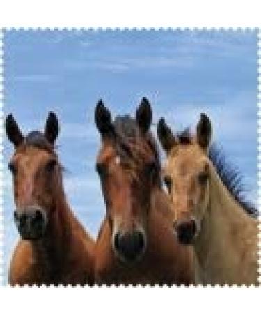 Motif microfiber cloth - graceful "horses"