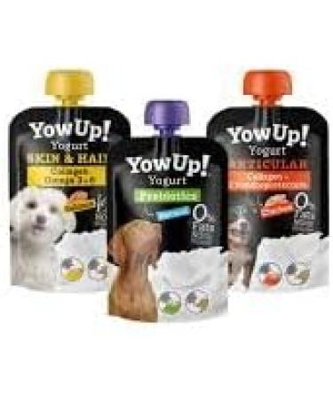Yowup! Joint Yogurt for Dogs with Collagen Glucosamine and Chondroitin 115GR- Lactose Free Sugar Free and Fat Free | Natural Snacks for Dogs (Pack of 3 Units) - Buy Online on GoSupps.com