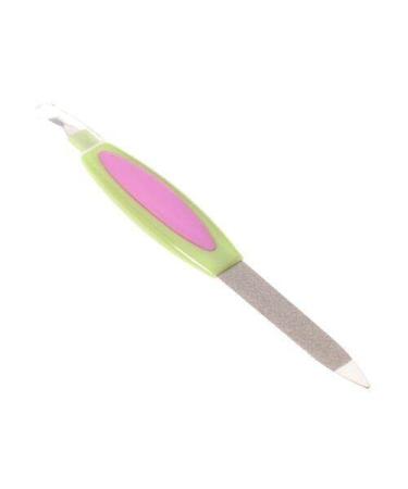 2-in-1 Double-Sided Nail File Cuticle Trimmer Manicure Tool - Random Color.Nice and Attractive