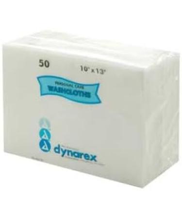 Disposable Washcloths 10x13 - 50 Pack - White | Convenient Hygiene Solution - Buy Online on GoSupps.com
