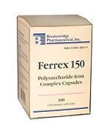 Ferrex 150 Polysaccharide Iron Complex Capsules By Breckenridge - 100 Ea by Choice One