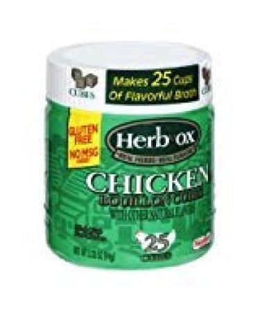 Herb-Ox: Chicken Bouillon 25 Ct Bouillon Cubes, 3.33 Oz Chicken 3.33 Ounce (Pack of 25)
