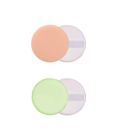 Menyiyds-round powder quaste 4 pieces of make-up powder quaste powder capsule pillow with back belt sponge foundation washable large facial powder squad make-up soft sponge powder squabble - Buy Online on GoSupps.com