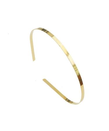 Plain Gold Tiara Base Metal Headband Hair Band Crafting Bridal Wedding Prom for Women Girls by Glitz4Girlz