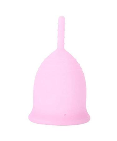 Menstrual Cup Reusable Silicone Female Menstruation Cup Safety for Menstrual Lady soft menstrual period in silicone for feminine menstrual hygiene Menstrual Cups Feminine Hygiene Product (L-Pink)