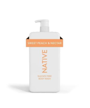 Native Sweet Peach & Nectar Sulfate Free Paraben Free Body Wash for Men and Women 36 oz