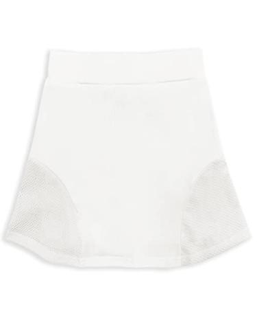 AOBUTE Girl's Athletic Skirts with Mesh Shorts Performance Skorts 5-12 Years 9-10 Years B-white