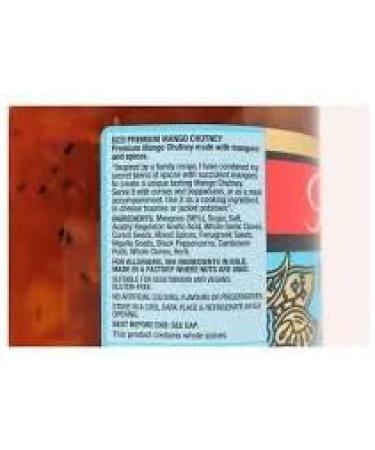 Geeta's Premium Mango Chutney (2 x 1.5kg) Gluten Free Kosher Vegetarian & Vegan-Friendly Boxed Treatz - Buy Online on GoSupps.com