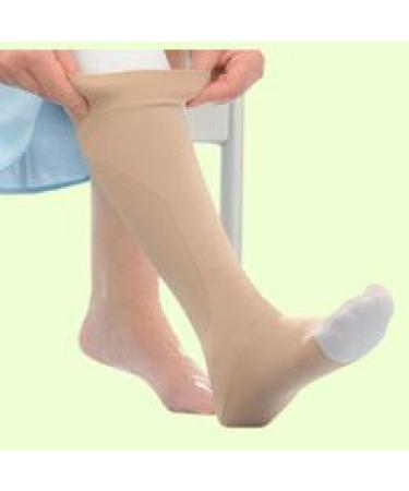 UlcerCare Knee-High Compression Stockings with Liner Large Beige