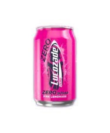 Lucozade Zero Energy Drink 24x330ml (Pink Lemonade) CANS