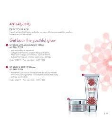 Modicare Schloka Anti-Ageing Night Cream & Under Eye Cream Combo - Collagen Vitamin E Ashwagandha | 50ml + 20ml | International Shipping - Buy Online on GoSupps.com