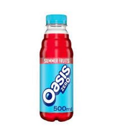 Oasis Zero Low Calorie Big Taste 24 x 500ml (24 x 500ml Summer Fruits) Summer Fruits 500 ml (Pack of 1)