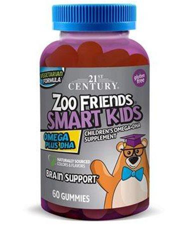 21st Century Zoo Friends Smart Kids Omega Plus DHA 60 Gummies