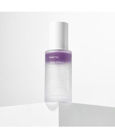 freemay Triple Effect Synergy Serum 50 ml / 1.69 fl oz Multi-Action Face Serum with Bakuchiol & Hyaluronic Acid Brightening & Hydrating