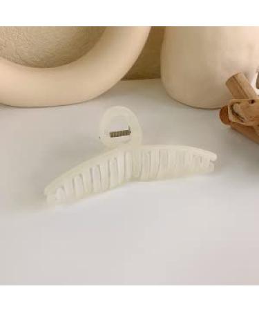 5.1 Inch Large Hair Claw Clips 4 Pack - Strong Hold Non-slip Jaw Clips for Thick Curly Hair - White Lightpink Water Blue Brown - Transparent - Buy Online on GoSupps.com