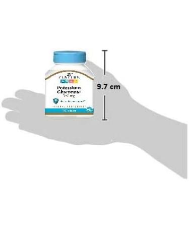 21st Century Potassium Gluconate 595mg - 110 Tablets | Essential Mineral Supplement - Buy Online on GoSupps.com