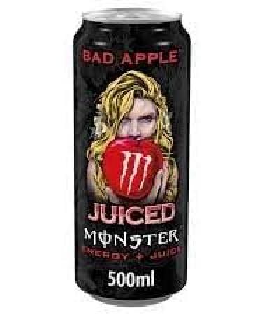 Monster Energy Drink Bad Apple 500ml Cans New Flavour Fresh Stock (12 Cans x 500ml) Bad Apple 12 Cans x 500ml - Buy Online on GoSupps.com