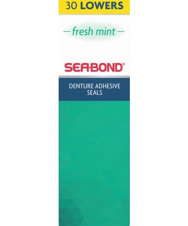 Sea-Bond Secure Denture Adhesive Seals - Fresh Mint Lowers 30 Count | Strong Hold Comfortable Fit Fast International Shipping - Buy Online on GoSupps.com