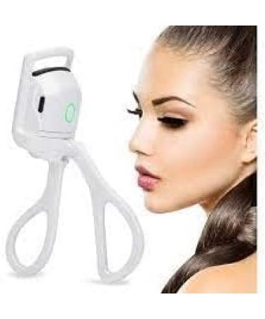 Rechargeable Heated Eyelash Curler | Handheld Electric Curler with 2 Heating Modes & Silicone Pad for Long-Lasting Curls - Ideal for Effortless Beauty (White - Buy Online on GoSupps.com