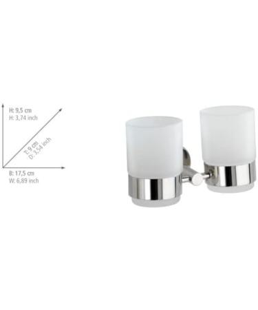 Buy WENKO Duo Bosio Stainless Steel Toothbrush Cup Holder Elegant & Durable | International Shipping Available - Buy Online on GoSupps.com
