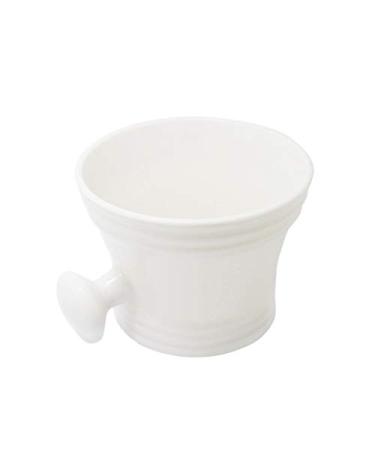 Razor with soap cup bowl cup for shaving brush male face cleaning mug cup tools for shaving brushes (white)